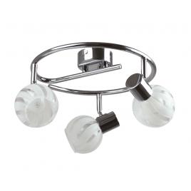 Spot bara orbit alb+crom 3xe14 40w circular