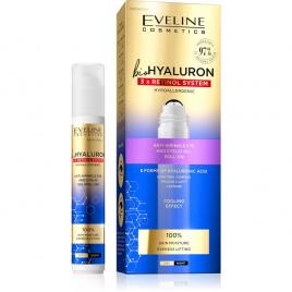Gel anti-rid pentru ochi roll-on, eveline cosmetics, bio hyaluron 3x retinol sistem cooling effect, 15 ml