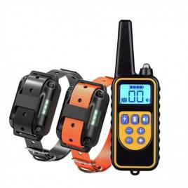 Set 2 zgarzi pentru catei cu vibratii si sunet, cu telecomanda, gonga® negru