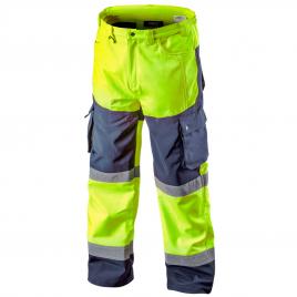 Pantaloni de lucru cu vizibilitate ridicata softshell galbeni nr.l/52 neo tools 81-750-l