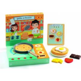 Gaelle si Titouan Set de facut clatite Djeco