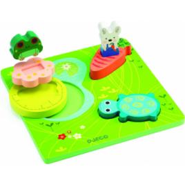 Puzzle relief Djeco 1 2 3 froggy