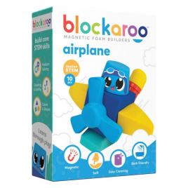 Set cuburi din spuma cu magnet Blockaroo Avion 10 piese