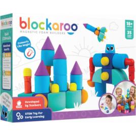 Set cuburi din spuma cu magnet Blockaroo Castel 35 piese