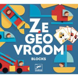 Ze GeoVroom Djeco joc de construit cu piese geometrice