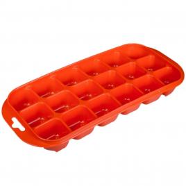 Forme pentru gheata, lejla portocalii, din plastic, 18 compartimente