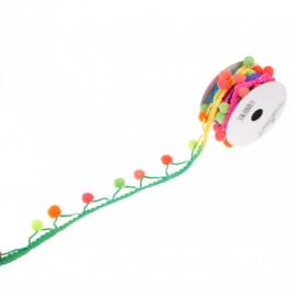 Panglica decorativa, lejla, pentru cadouri, multicolora, 2m x 2,5 cm