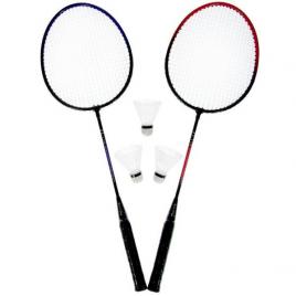 Set 2 rachete de badminton lejla, ideale pentru copii, negre
