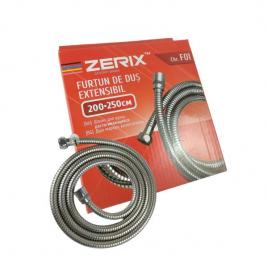 Furtun de dus zerix flexibil extensibil metalic 200-250 cm