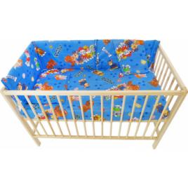 Lenjerie patut bebe cu aparatori laterale h33 cm 6 piese Patrula catelusilor A bumbac multicolor 120X60 cm