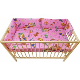 Lenjerie patut bebe cu aparatori laterale h33 cm 6 piese Patrula catelusilor R bumbac multicolor 120X60 cm