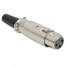 Soclu xlr • 3 poliexecutie filetatacu protectie pt. cablu din cauciuc