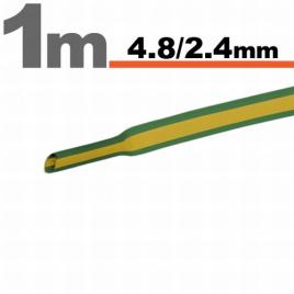 Tub termocontractibilgalben-verde • 48 / 24 mm