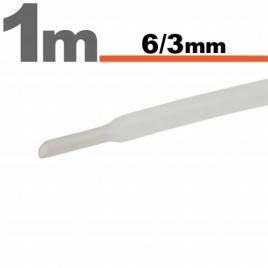 Tub termocontractibiltransparent • 6 / 3 mm