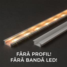 Ecran transparent pt. profil aluminiu led - 1000 mm