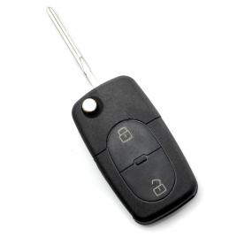 Audi - carcasă cheie tip briceag cu 2 butoane  - baterie 1616 - carguard