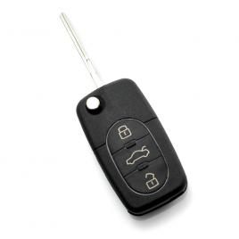 Audi - carcasă cheie tip briceag cu 3 butoane - baterie 1616 - carguard