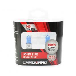 Set de 2 becuri halogen h3 +100% intensitate - long life - carguard