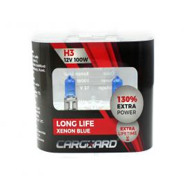 Set de 2 becuri halogen h3 100w +130% intensitate - long life - carguard