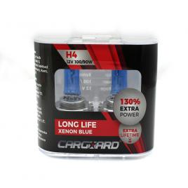 Set de 2 becuri halogen h4 100w +130% intensitate - long life - carguard