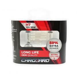 Set de 2 becuri halogen h7 55w +50% intensitate - long life - carguard