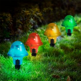 Lampă solară pentru grădină cu led - model ciupercă 11 cm
