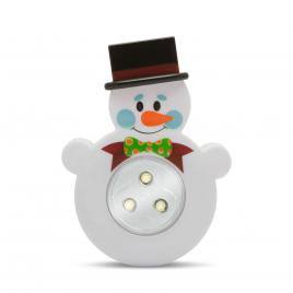 Lampă de veghe cu buton model om de zăpadă
