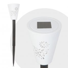 Lampa solara led alb rece / rgb - alb - material plastic