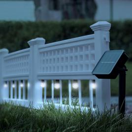 Garden of eden - gard solar cu led 58 x 36 x 35 cm alb rece - 4 buc. /set