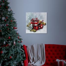 Tablou de crăciun cu led - 30 x 30 cm