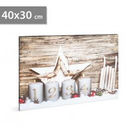 Tablou de crăciun cu led - 40 x 30 cm