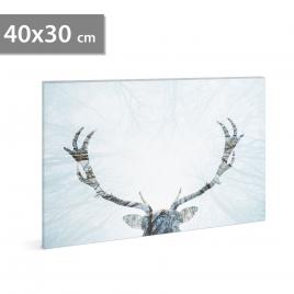 Tablou decorativ led cu ren - 40 x 30 cm