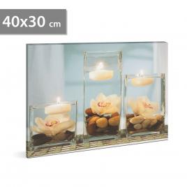 Tablou decorativ cu led - „wellness” - 2 x aa 40 x 30 cm