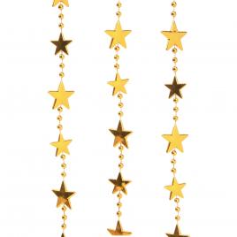 Ghirlandă decor - steluțe aurii - 22 cm x 3 m