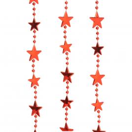 Ghirlandă decor - steluțe roșii - 22 cm x 3 m