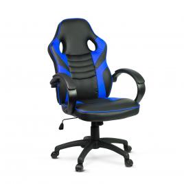 Scaun gamer cu cotiere - albastru - 71 x 53 cm / 53 x 52 cm