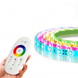 Banda led rgb - magiccontrol - 5 m - peste 100 de programe telecomandă tactilă - ip65