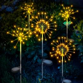Floare solară - 90 microleduri - alb cald - 84 cm