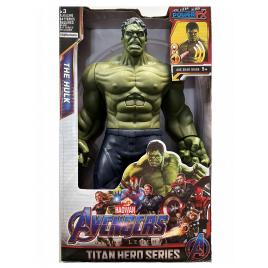 Figurina Avengers cu efecte sonore si luminoase, 30 cm, Hulk