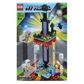 Set de constructie Leduo, Minecraft My World cu lumini si parti mobile, 461 piese