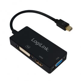 Cablu video logilink, splitter mini-displayport (t) la hdmi (m) + dvi-i dl (m)