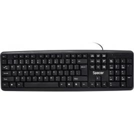 Tastatura spacer usb, 104 taste, anti-spill, black, 