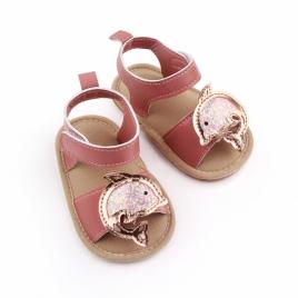 Sandalute roz pudra pentru fetite - delfinul auriu (marime disponibila: 12-18