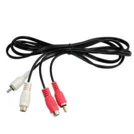Cablu Audio 2xRCA Tata-Mama, 5m Lungime - Tip Male-Female pentru Sistem HIFI, Amplificatoare, Semnal Audio HD