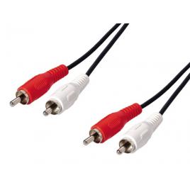 Cablu Audio 2xRCA Tata-Tata, 5m Lungime - Tip Male-Male pentru Sistem HIFI, Amplificatoare, Semnal Audio HD