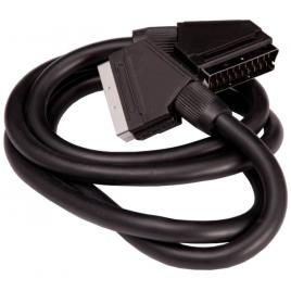 Cablu SCART 21 Pini, Model Negru, 1.5m Lungime - Cablu EUROSCART pentru TV