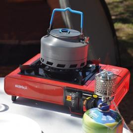 Aragaz portabil cu gaz aprindere automata rosu/negru nurgaz