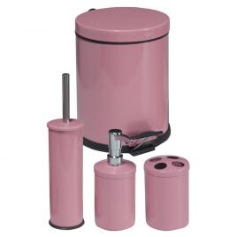 Set accesorii pentru baie asos home, 4 piese, culoare roz