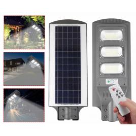 Lampa solara stradala/gradina cu leduri, acumulator si telecomanda , 90w