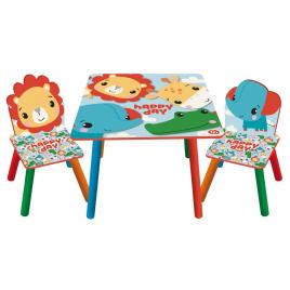 Set masuta si 2 scaunele fisher price, happy day